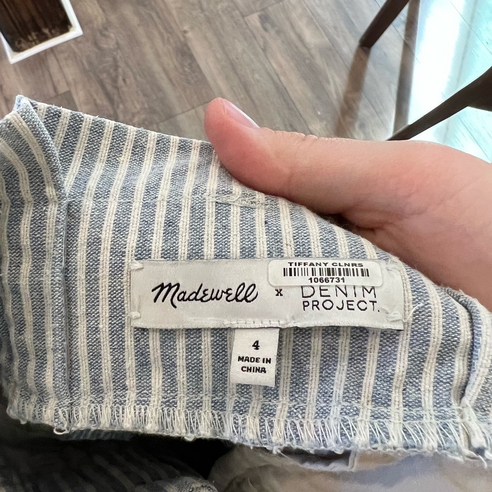 Madewell X new denim project pants women size 4 patchwork paper bag jeans - Picture 8 of 12